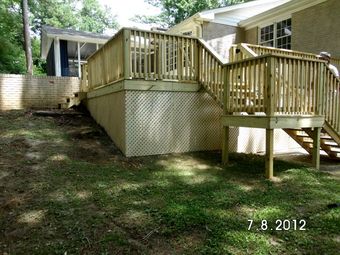 Before and After Deck Building in Dunwoody, GA