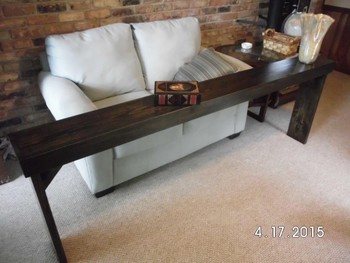 Custom built behind-sofa table in Brookhaven, GA